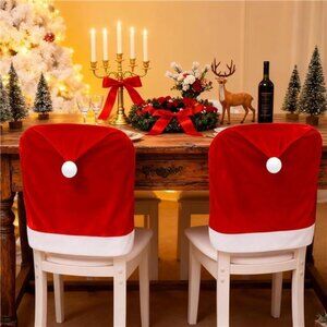 Set of 4 Kitchen Christmas Chair Covers for Dining Chairs Decoración,